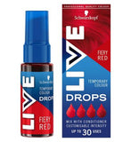 Schwarzkopf LIVE Colour Drops Semi-permanent Red Hair Dye Fiery Red 30ml
