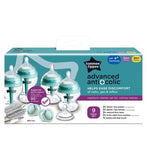Tommee Tippee Advanced Anti-Colic Newborn Starter Set for Colicky Babies, 4 x Bottles, 2 x Teats, Vented Anti-Colic Wand