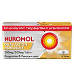 Nuromol Dual Action Pain Relief Ibuprofen & Paracetamol Tablets 200mg/500mg 16s