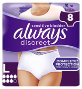 Always Discreet Underwear Incontinence Pants Women Plus L X8