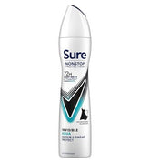 Sure Nonstop Protection Anti-Perspirant Aerosol Invisible Aqua 250ml