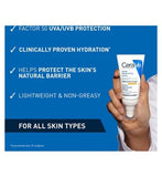 CeraVe AM Facial Moisturising Lotion SPF50 with UV protection and 3 essential Ceramides & Vitamin E for Normal to Dry Skin 52ml