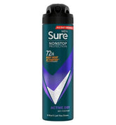Sure Men Nonstop Protection Anti-Perspirant Aerosol Active Dry 150ml