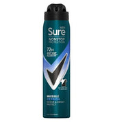 Sure Men Nonstop Protection Anti-Perspirant Aerosol Invisible Ice Fresh 250ml