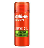 Gillette Fusion Shave Gel with Almond Oil, For Sensitive Skin, 75ml