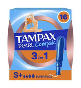 Tampax Pearl Compak Super Plus Tampons With Applicator x16