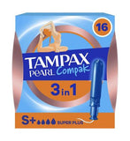 Tampax Pearl Compak Super Plus Tampons With Applicator x16