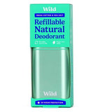 Wild Aqua Case and Fresh Cotton & Sea Salt Deodorant Refill - Starter Pack