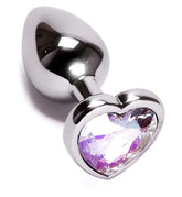 Ann Summers Small Heart Metal Butt Plug Silver