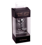 Ann Summers Small Heart Metal Butt Plug Silver