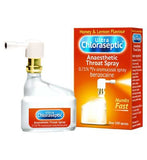 Honey & Lemon Flavour Ultra Chloraseptic Anaesthetic Throat Spray 0.71% w/v Oromucosal Spray (Benzocaine) - 15ml