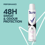 Sure Invisible Pure Anti-Perspirant Spray for 48hour Protection Against Sweat, Odour, White Marks & Yellow Stains 200ml