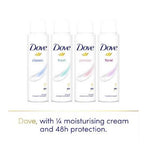 Dove Classic with ¼ moisturising cream Anti-perspirant Deodorant Spray for 48 hours of protection 200ml