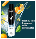 Sure Men Antiperspirant Aerosol Invisible Ice Fresh 200 ml