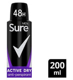 Sure Men Antiperspirant Aerosol Active Dry 200 ml