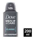 Dove Men+Care Classic Anti-Perspirant Deodorant Spray with 1/4 moisturising cream for 48hr sweat and odour protection 200ml