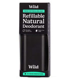 Wild Men's Black Case and Fresh Cotton and Sea Salt Deodorant Refill