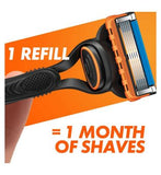 Gillette Fusion5 Razor for Men, 1 Gillette Razor, 10 Blade Refills<br/>