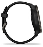Garmin Venu® 2 Smartwatch - Slate Stainless Steel Bezel with Black Case And Silicone Band