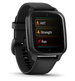 Garmin Venu® Sq 2 Music Smartwatch - Slate Aluminium Bezel With Black Case And Silicone Band