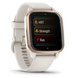 Garmin Venu® Sq 2 Music Smartwatch - Peach Gold Aluminium Bezel With Ivory Case and Silicone Band