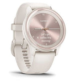 Garmin Vívomove® Sport Smartwatch - Ivory Case and Silicone Band with Peach Gold Accents