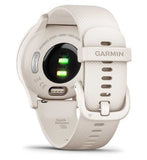 Garmin Vívomove® Sport Smartwatch - Ivory Case and Silicone Band with Peach Gold Accents
