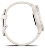 Garmin Vívomove® Sport Smartwatch - Ivory Case and Silicone Band with Peach Gold Accents