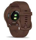 Garmin Vívomove® Sport Smartwatch - Cocoa Case and Silicone Band with Peach Gold Accents