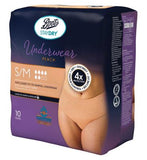 Boots Staydry Underwear Peach - Small/Medium - 10 pairs