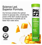 Phizz Mango 3-in-1 Hydration, Electrolytes and Vitamins Effervescent Tablets - 20 Tablets