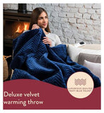 Dreamland Herringbone Throw - Navy Blue