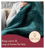 Dreamland Herringbone Throw - Emerald Green