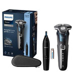 Philips Wet & Dry Electric Shaver Series 5000 with Pop-up Trimmer, Travel Case, Nose Trimmer and Full LED Display – S5889/11