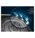 Philips Wet & Dry Electric Shaver Series 5000 with Pop-up Trimmer, Travel Case, Quick-Clean Pod & Full LED Display – S5880/50