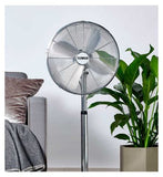 Tower 16"Pedestal Cooling Fan in Chrome and 3 Speeds