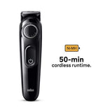 Braun Beard Trimmer Series 3 BT3400, Electric Beard Trimmer For Men, With Ultra-Sharp Blade, & 20 Length Settings