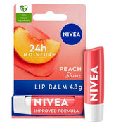 NIVEA Lip Balm, Peach Fruity Shine 4.8g