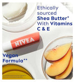 NIVEA Lip Balm, Peach Fruity Shine 4.8g