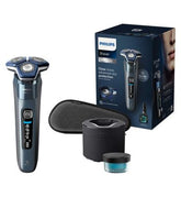 Philips Series 7000 Wet & Dry Electric Shaver with Pop-up Trimmer, Travel Case, Quick Clean Pod, App & LED Display - S7882/55