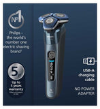 Philips Series 7000 Wet & Dry Electric Shaver with Pop-up Trimmer, Travel Case, Quick Clean Pod, App & LED Display - S7882/55