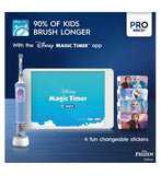 Oral-B Pro Kids Electric Toothbrush, 1 Handle Featuring Frozen, 1 Toothbrush Head, 1 Travel Case