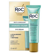 RoC Multi Correxion Hydrate + Plump Eye Cream with Caffeine and Hyaluronic Acid for Dark Circles and Puffy Eyes 15ml