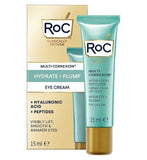 RoC Multi Correxion Hydrate + Plump Eye Cream with Caffeine and Hyaluronic Acid for Dark Circles and Puffy Eyes 15ml