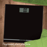 Salter 9205 Large Display Glass Electronic Bathroom Scale Black