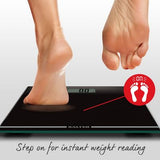 Salter 9205 Large Display Glass Electronic Bathroom Scale Black