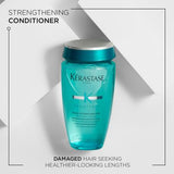 Kérastase Resistance Strengthening Shampoo, Damaged hair seeking healthier length, With Creatine, Bain Extensioniste, 250ml