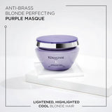 Kérastase Blond Absolu, Anti-Brass Purple Hair Mask, For Lightened & Highlighted Cool Blonde Hair, Masque Ultra Violet, 200ml