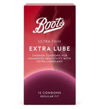 Boots Ultra Thin Extra Lube Condoms - 12 pack