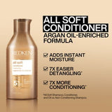 REDKEN All Soft Conditioner For Dry Hair, With Argan Oil 300ml